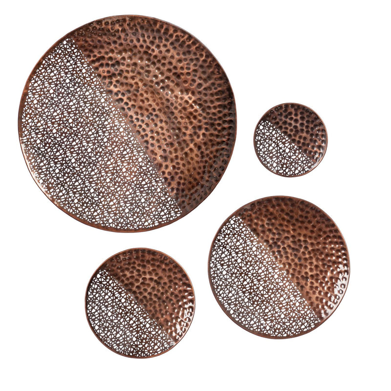 Hammered Metal Wall D√©cor, Round, Set of 4