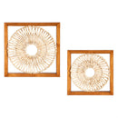 Woven Paper Wall Décor With Wood Frame, Set