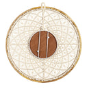 Blue Coastal Indoor Wall D√©cor, Alternative Wall, Macrame Circular Mirror, 25"