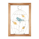 10.25"L x 15"H Wood and Metal Wall Décor, Birdcages, Set of 2