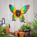 Multi-Color Glass and Metal Butterfly Wall Décor