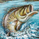 24" L x 24" H Metal Wall Art, Bass