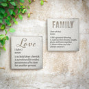 14" x 14" Galvanized Metal Wall Decor with Die Cut Words, Set of 2