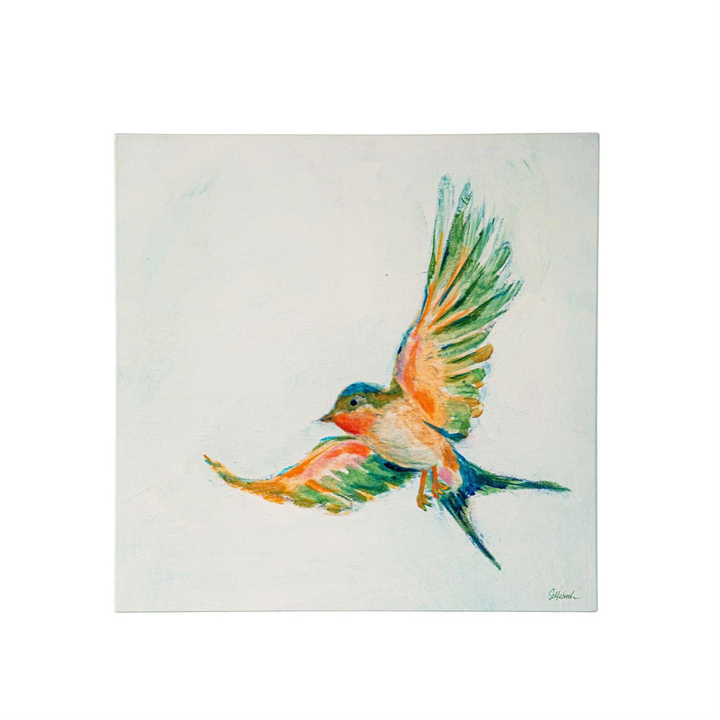 Flying Bird Square Wall Décor, 12" L x 12" H