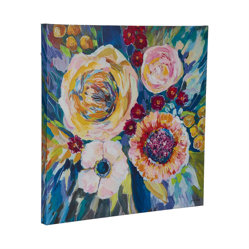 24" H x 24" L Outdoor Canvas, Colorful Flower Bouquet