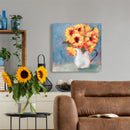 24" H x 24" L Outdoor Canvas, Sunflower Bouquet