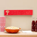 Philadelphia Phillies Engraved Wood Sign, 3.5" x 18"