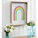 16" x 20" Framed Wood Wall Art Inspirational Rainbow