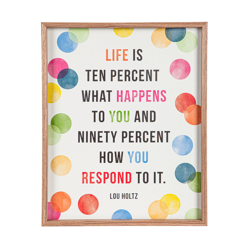 16" x 20" Framed Wood Wall Art Confetti