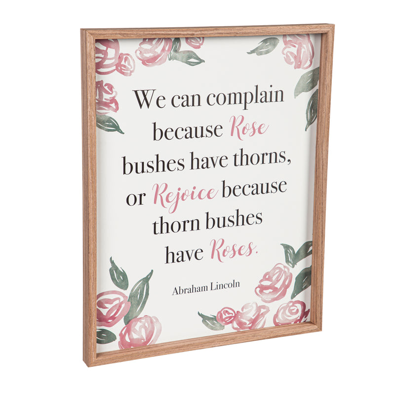16" x 20" Framed Wood Wall Art, Roses