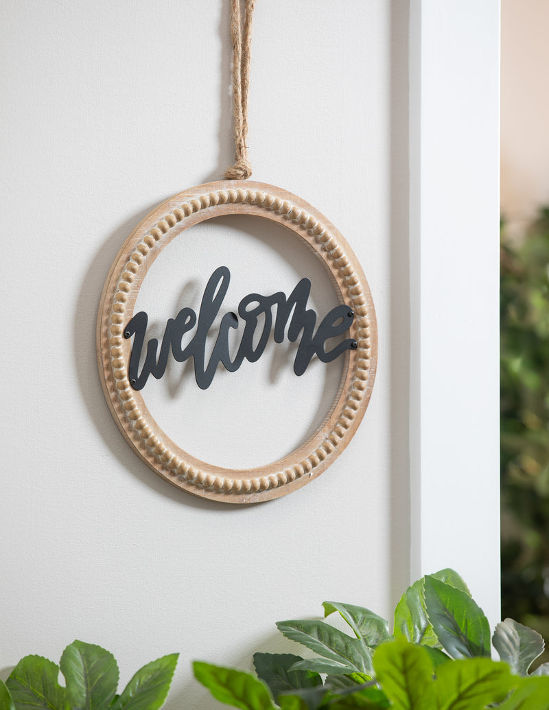 12" Wood and Twine Wall Décor