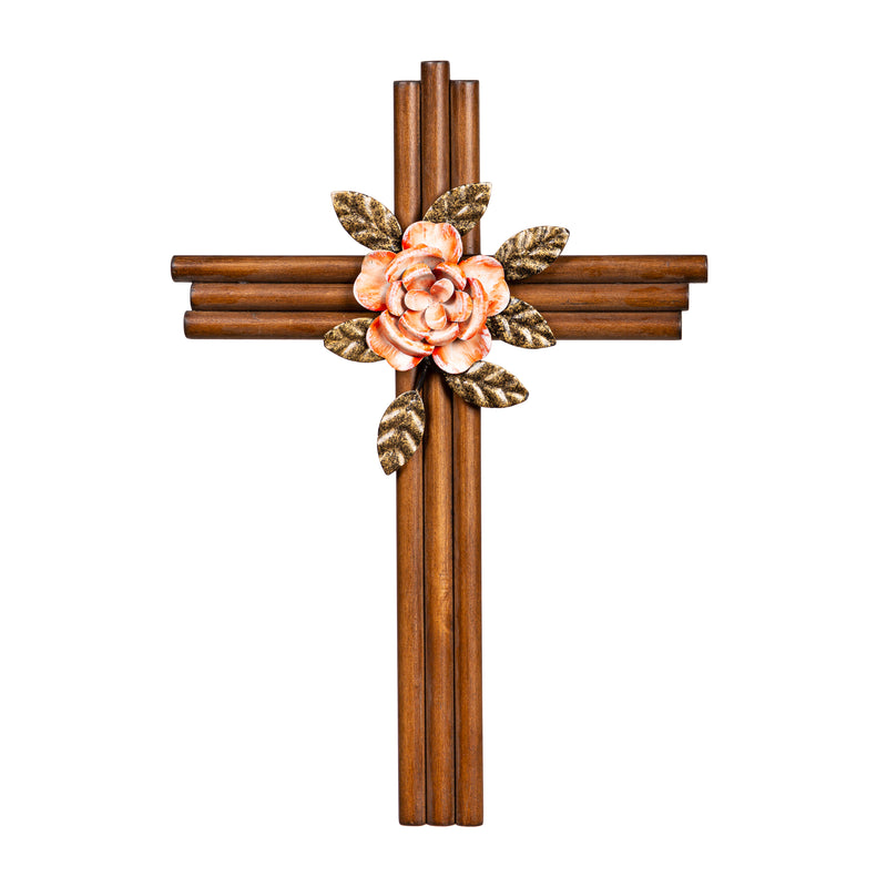 15"Lx11"W Crosses with Flowers, Set of 2