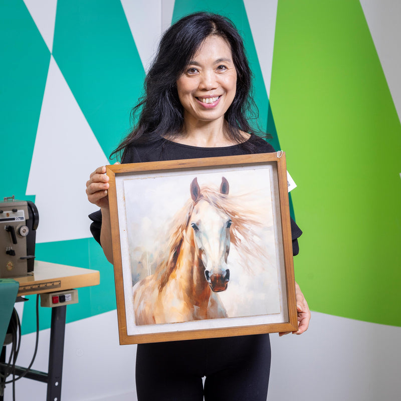 Horse Wooden Wall Decor, 15.8"L x 15.8"H