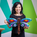 Solar Dragonfly Metal Wall Decor
