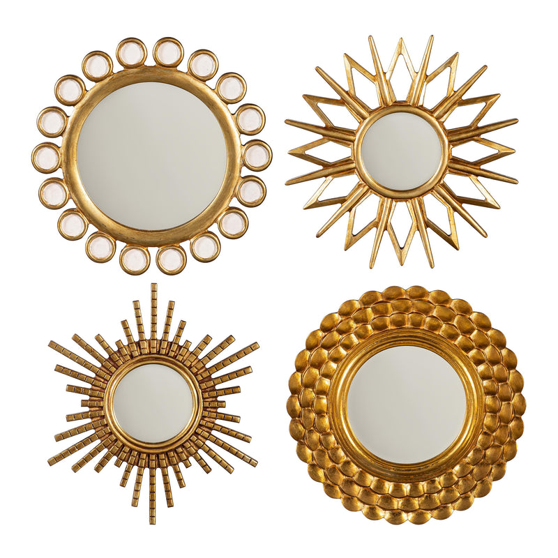 Gold Mirrors, Set of 4