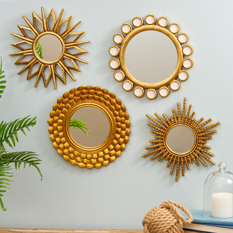 Gold Mirrors, Set of 4