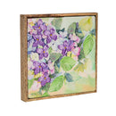 Textile Golden Lilac Wall Decor, Set of 2, 8" L x 8" H,