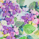 Textile Golden Lilac Wall Decor, Set of 2, 8" L x 8" H,