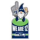 Seattle Seahawks Gnome Metal Sign 10"L x 30"H
