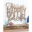 This Is Our Happily Ever After, 3-D Cursive Metal Wall Decor in Metallic Gold Finish