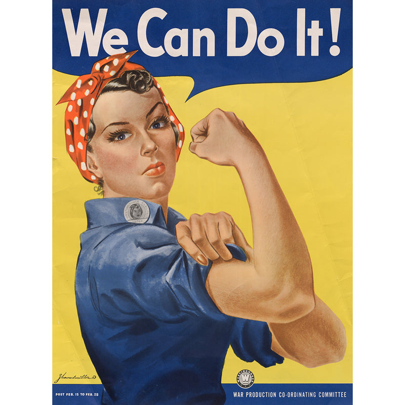 We Can Do It! US Vintage Military 15.5"L x 11.5"H Metal USA Wall Decor