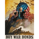 Buy War Bonds US Vintage Military 15.5"L x 11.5"H Metal USA Wall Decor