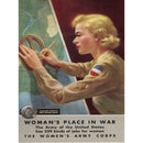 Women's Army Corps US Vintage Military 15.5"L x 11.5"H Metal USA Wall Decor