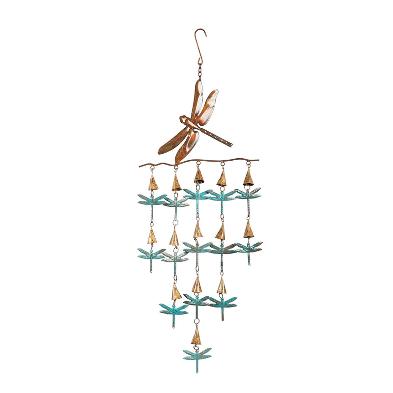 Pollinator Garden Mobile, Dragonfly Metal Outdoor Hanging Mobile