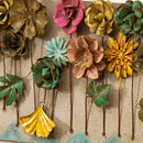 What She Shed Indoor Wall Decor, Metal Floral Art, 30" L x 10" H