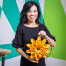 Orange Flower Round Wall Decor, 12"