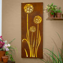 Pollinator Garden Outdoor Wall Decor, LED Laser Cut Metal, Dandelions, 15" L x 40" H