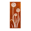Pollinator Garden Outdoor Wall Decor, LED Laser Cut Metal, Dandelions, 15" L x 40" H