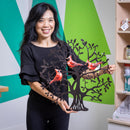 Metal Tree with Cardinals Wall Decor