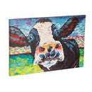 Petal & Plow Outdoor Wall Decor, Outdoor Canvas, Curious Cow, 36" L x 24" H, Set of 2