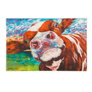 Petal & Plow Outdoor Wall Decor, Outdoor Canvas, Curious Cow, 36" L x 24" H, Set of 2