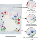 Fuzzy Bunny Garden Linen Flag