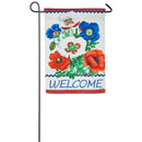 Floral Welcome Garden Suede Flag