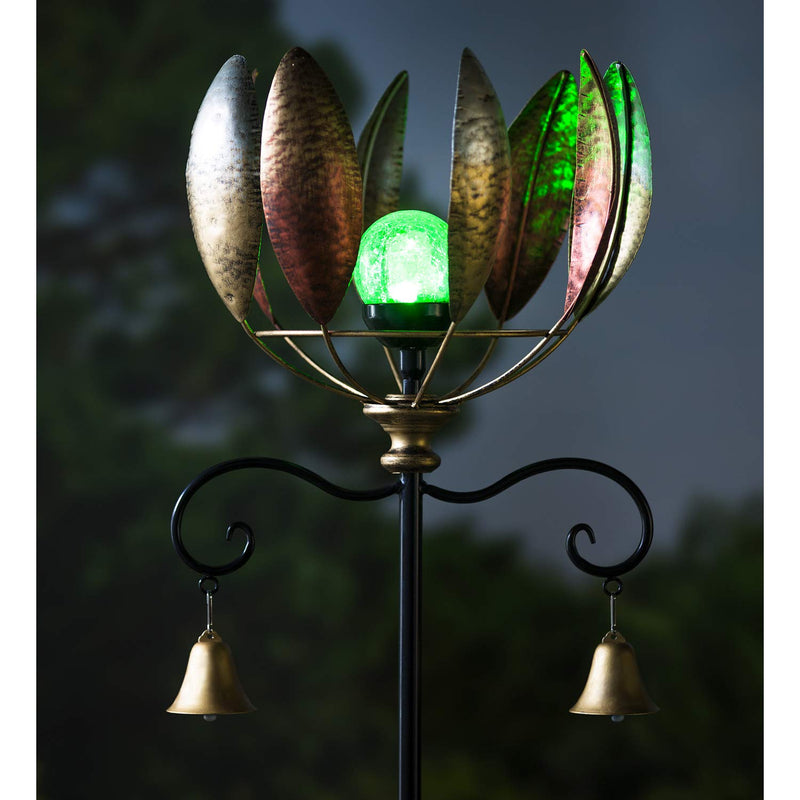 59.5"H Wind Spinner, Copper Leaves