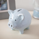 Figurine Ceramic Piggy Bank, Classic Blue