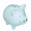 Figurine Ceramic Piggy Bank, Classic Blue