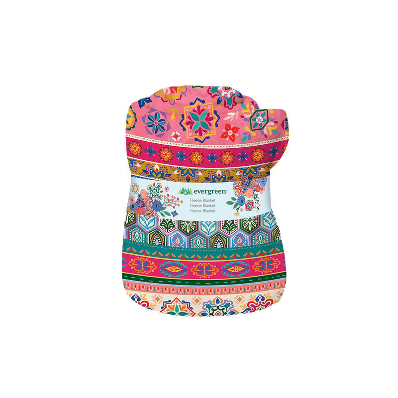 Geometric Tapestry Plush Blanket, 50" x 60"