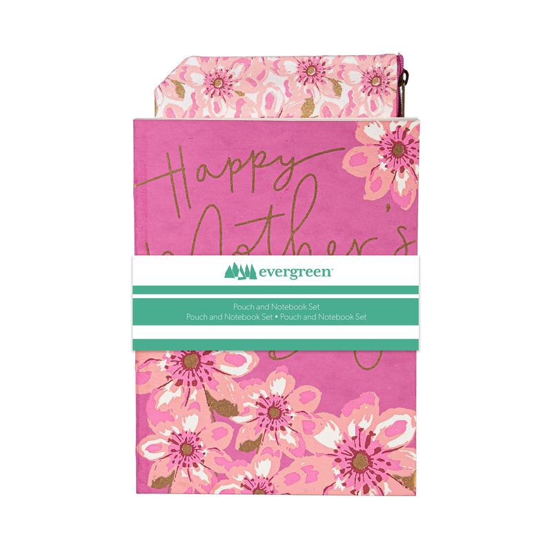 Happy Mother's Day Fabric Pouch and Notebook Set