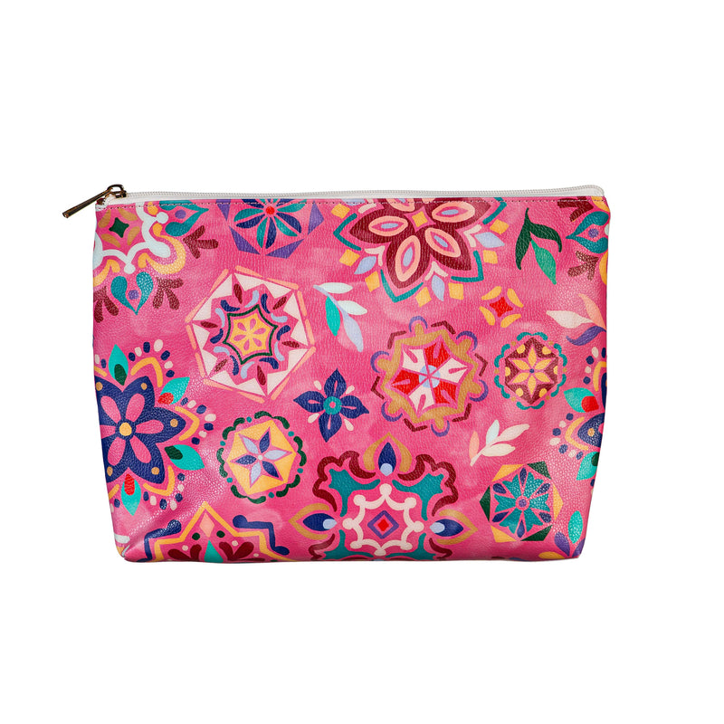 Geometric Tapestry  Zippered Large Carrying Case, 12.5" x 9.5"