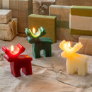 Shades of Emerald Candle, Reindeer Shaped Wax Candle with Bell, CDU