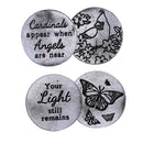 Metal Memorial Tokens, 2 Asst: Cardinal/Butterfly