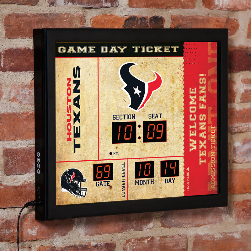 Scoreboard Wall Clock, Houston Texans