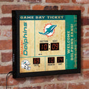 Scoreboard Wall Clock, Miami Dolphins