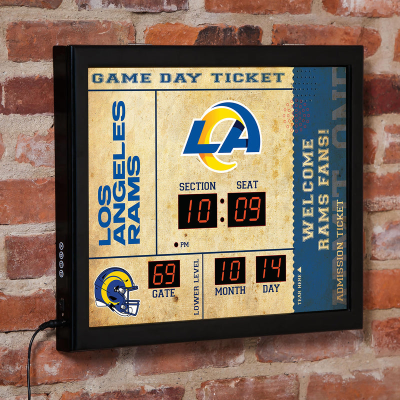 Scoreboard Wall Clock, LA Rams