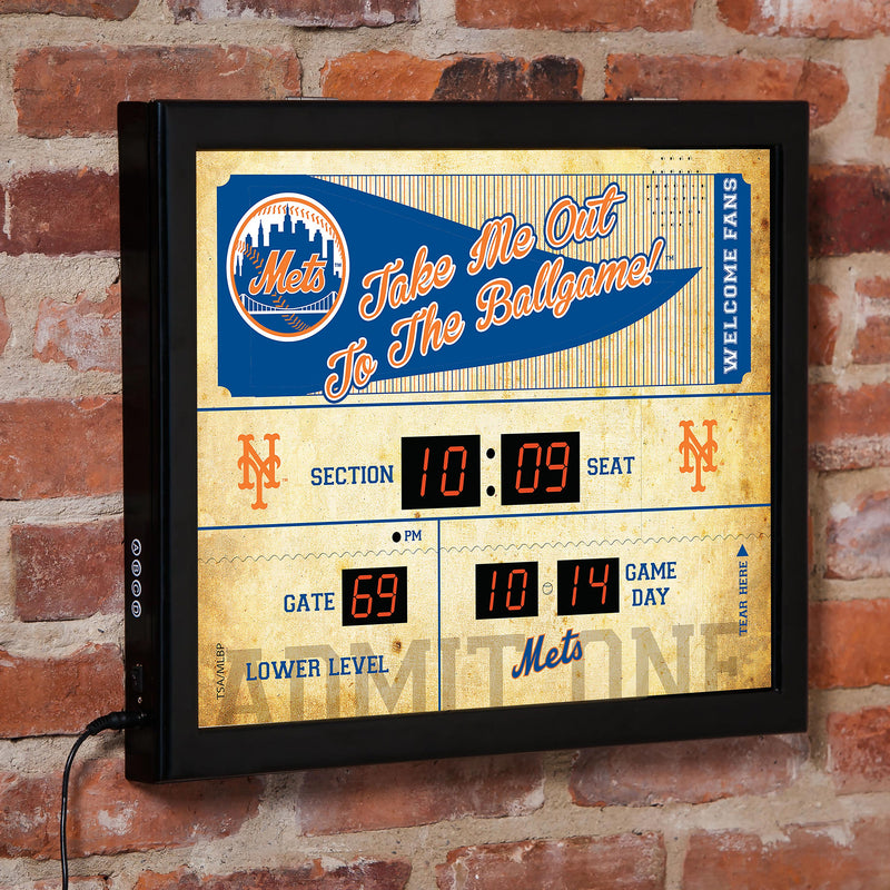 Scoreboard Wall Clock, New York Mets
