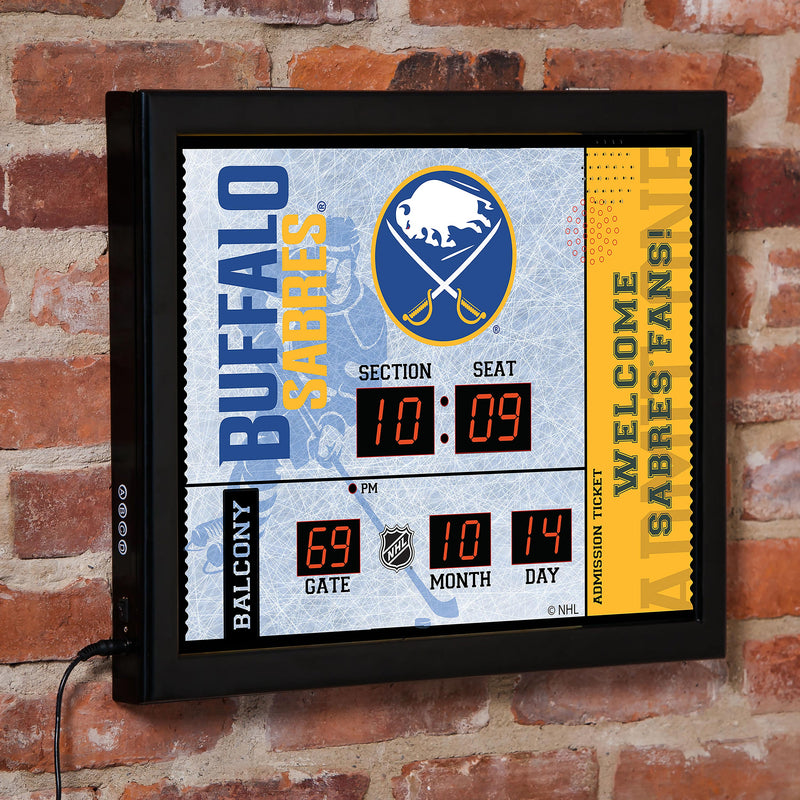 Scoreboard Wall Clock, Buffalo Sabres